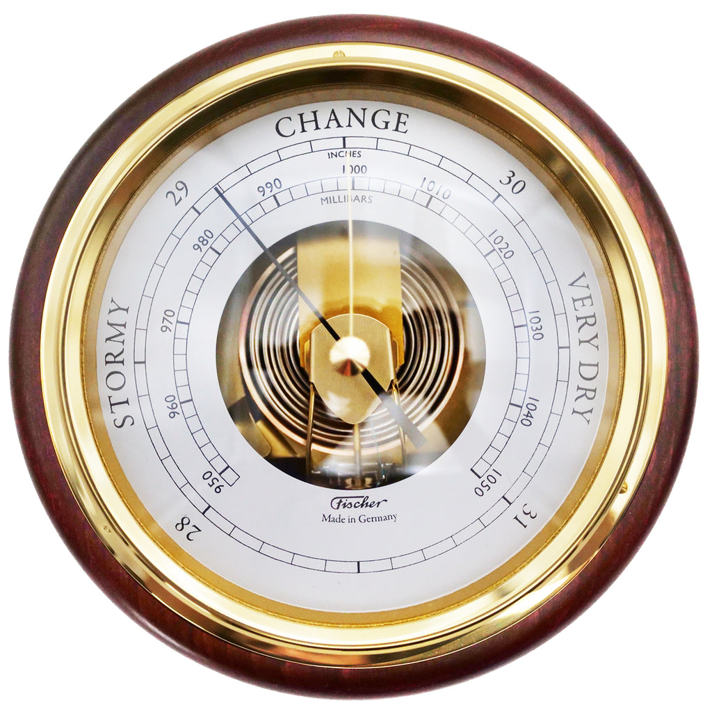 Barometer,Barometer Indoor,Fishing Barometer,Barometric Pressure Gauge for  Home,Barometers for The Home-Gold,with Carrying Handle,Mechanical