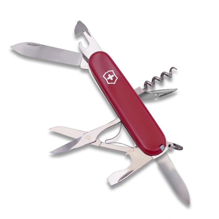  Victorinox Huntsman Swiss Army Knife, 15 Function Swiss Made  Pocket Knife with Large Blade, Screwdriver, Scissors and Wood Saw - Black :  Everything Else